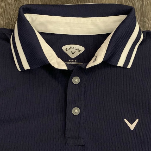 Callaway Other - CALLAWAY All Poly Navy & White Polo